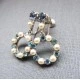 Krementz Aquamarine and Pearl Vintage Drop Earrings