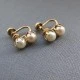 Earrings with Pearl and Gold Finish