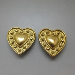 YSL Gold Heart Earrings