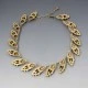 1950's Black and Gold Tone Leaf Necklace