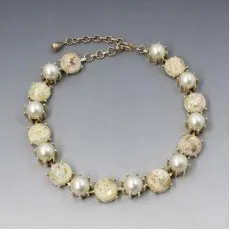 Faux Pearl Glass Bead Necklace