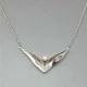 Danish GIFA Modernist Wing Shaped Sterling Silver Pendant UK