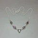 Amethyst,Garnet and Citrine Multi Gem Sterling Silver Necklace