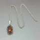 Decorative Baltic Amber and Sterling Silver Pendant