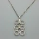 Ivar Holth Norway Modernist Sterling Silver Circles Pendant