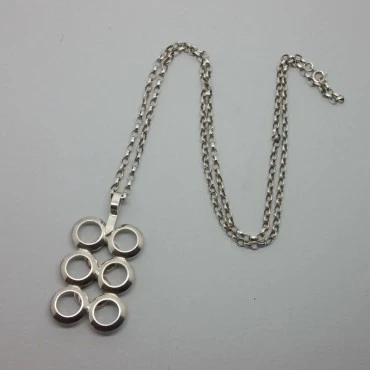 Ivar Holth Modernist Sterling Silver Circles Pendant