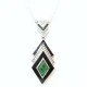 Vintage Dior Green Crystal Art Deco Style Pendant