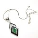 Christian Dior Art Deco Style Green Pendant