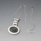 Dendritic Agate and Silver Pendant