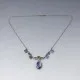 Art Deco Blue Sterling Silver Necklace