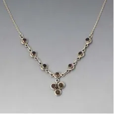 Smokey Topaz Silver Necklace