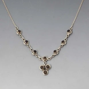 Smokey Topaz Silver Necklace