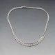 Smooth Italian Modernist Silver Necklace