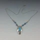 Turquoise and Sterling Silver Eclipse Necklace