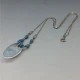 Turquoise and Sterling Silver Eclipse Necklace