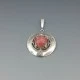 TEKA , Germany, Modernist Rhodochrosite and Silver Pendant