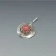 TEKA , Germany, Modernist Rhodochrosite and Silver Pendant