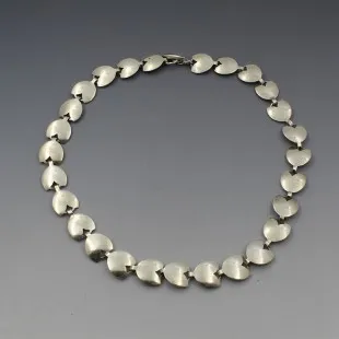 Herman Siersbol Modernist Flower Petal Links Necklace