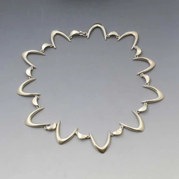 Arne Johansen Denmark Silver Boomerang Necklace