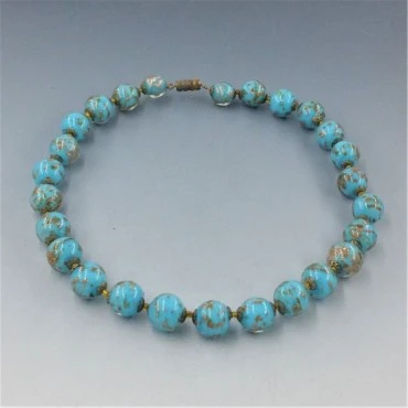 Beautiful Vintage Venetian Blue Sommerso Beads