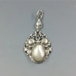 Rasmus Halvorsen Art Nouveau Pearl Pendant