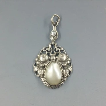  Rasmus Halvorsen Art Nouveau Pearl Pendant