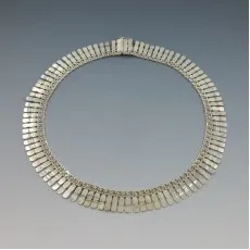 Fine Italian Sterling Silver Fringe Necklace