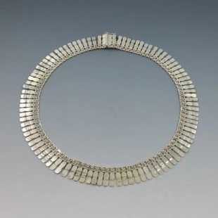 Fine Italian Sterling Silver Fringe Necklace
