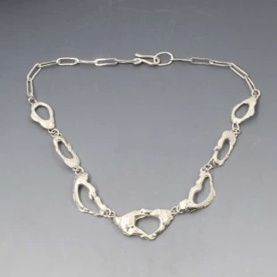 Silver Modernist Abstract Necklace