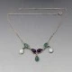 Amethyst, Apatite, and  Moonstone Necklace