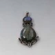 Chunky Labradorite and Amethyst Pendant