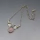  Rose Quartz and Silver Art Nouveau Style Necklace