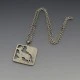  Beautiful Solid 830 Silver "STIB" Stag Pendant