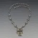 Decorative Moonstone Ovals and Sterling Silver Necklace