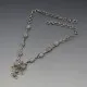 Decorative Moonstone Ovals and Sterling Silver Necklace
