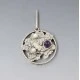 Pearl, Amethyst and 935 Silver Pendant