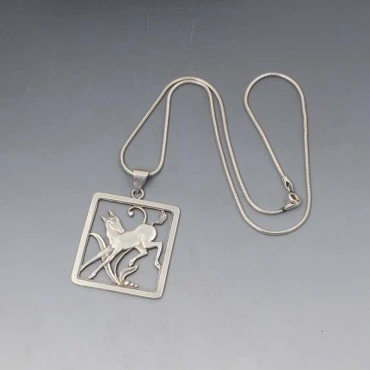 Bernard Hertz, 830 Silver Deer Pendant
