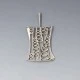 Large Modernist 835 Silver  Pendant