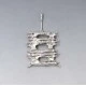 Unidor Silver Modernist Brutalist Pendant