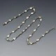 Long Sterling Silver Curled Links Necklace