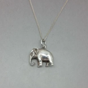 Sterling Silver Elephant Pendant and Chain