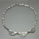 Art Deco Style Sterling Silver Fan Detail Necklace