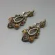  Jewelcraft Multi Crystal Gold Tone  Earrings 