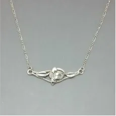 Sterling Silver Floral Necklace UK