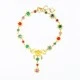 Rare Vintage Yves Saint Laurent Multi Colour Crystal Star Drop Necklace