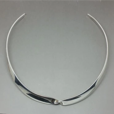 Sterling Silver Modernist Collar Necklace