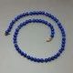 Blue Lapis Lazuli and 9 Carat gold  Bead Necklace