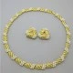 Faux Pearl Gold Tone Necklace and Earrings Uk