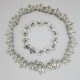  Bernard Instone 1969 Sterling Silver Leaf Necklace and Bracelet