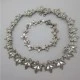 Signed Bernard Instone 1969 Sterling Silver Leaf Necklace